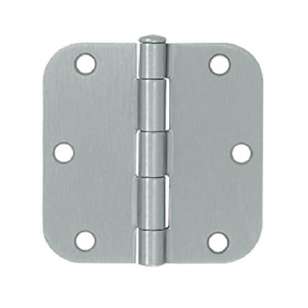 Patioplus 3.5 x 3.5 x 0.62 in. Residential Radius Hinge Steel, Brushed Chrome PA931675